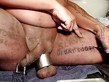 Slave Tattoos Himself "i Eat Dogshit"