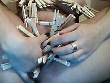 Obedient female slave obeys orders