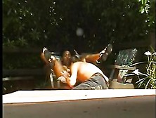 Buxom Ebony Chick Gets Cunted Outdoor