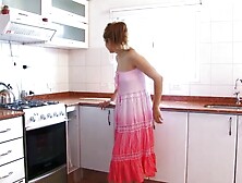 Olivia Strips And Masturbates In Her Kitchen - Wearehairy