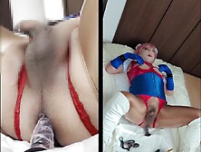 Open bust/anal leotard masturbation with sex tool.  Female mask CD squirting at 08:twenty
