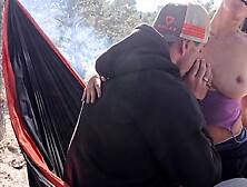 Camping Sex in the Hammock.  Outdoor public