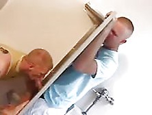 Gay Men In Toilet Glory Hole Blowjob Stunts