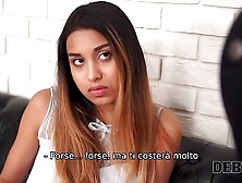 DEBT4k.  La brillante adolescente Roxy Lips ha soddisfatto l'uomo che è venuto per i debiti