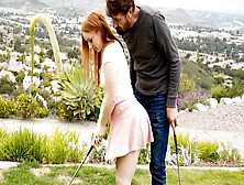 Devilsfilm Sweet Ginger Youngster Gets Drilled By Step-Dilf After Golf Practice