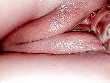 Horny SLUT in the SPA can't Wait for two Minutes & Ends Masturbating with her GLASS DILDO