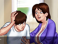 Summer fun with a naughty step-cougar and her huge boobs in a wild adventure