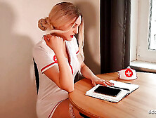 German Nurse Lauren Help Lover With Sex To Get A Cum Sample