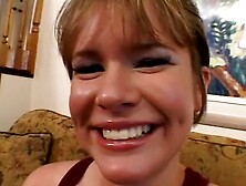 Adorable short haired petit anal whore loves guys assfucking her