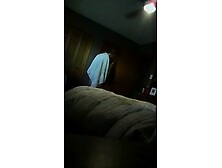 Turns on lights - unknowingly exposes herself!