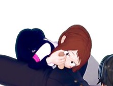 {My Hero Academia} Ochaco Uraraka Loves Taking And Sucking Cock {コイカツ!/ 3D Hentai}