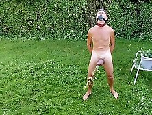 Naked Slave Pig Exposed Sounding And Masturbate With Nettle,  Punished For Jerk Off,  Bdsm Cbt