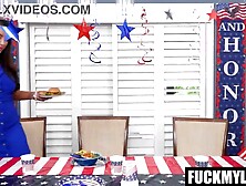 Real American Wife’s Holes Serve Veteran Son in Hawt Patriotic Fuck!
