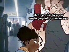 Anime susanamueye has sex in public on the teach with an unknown male and one more cutie (sub. español)