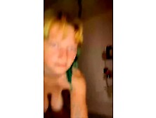 Slut big dildo shower