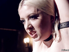 Locked On Knees And Shoulders Sub Toyed