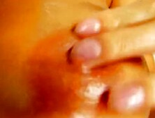 Give Me Pink Chesty Linda oils up with cream and masturbates