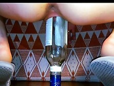 18-Year-Old Virgin Wife Takes Huge Bottle In Rough Anal Fisting - Homemade Bdsm