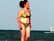 BBW matures and grannies at the beach (swimsuit)