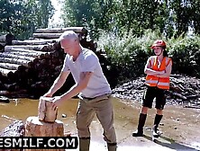 Thought I Was Just Chopping Wood for Stepdaddy… Ended Up Chopping His Mind When I Proved I Work Harder Riding His Thick Penis Un