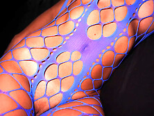 Blue Fishnet Butt Nailed and Creampied