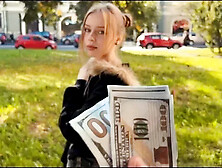 Shy Stranger Cheated on Her Boyfriend for Money and a Big Dick