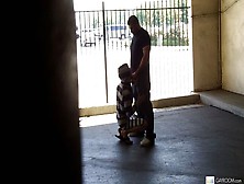 Gay Room - Parking Lot Blowie With Two Shadowy Figures