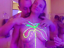 Body Painting In The Black Light