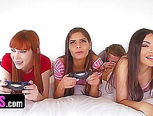 Gamer Girls Take Turns Sucking On Step Bros Dick With Alexa Nova And Katya Rodriguez