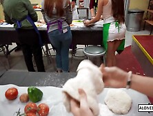 Sexy Chef's Kitchen - Cooking Lesson with Big Boobs & Bouncy Butt