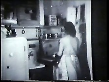 Vintage Honey Fucked By Door To Door Salesman In Kitchen