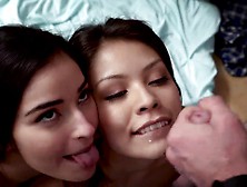 Very Cute Young Teen And German Brunette Gangbang Slumber