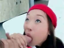 Naughty Asian Girl Sucks His Dick