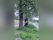 Running Milf Fucked Stranger Outdoor In The Wood