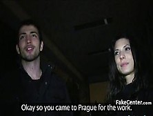 Brunette beauty fucking for cash