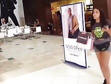 Candid Perfect College Girl Ass Spandex At Shopping Mall