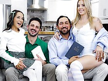 Awesome partner swap with hot Freya Von Doom and Lola Cheeks