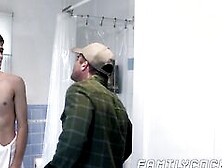 Squeaky Clean After Shower Stepson Gets Fucked By His Dad