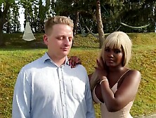Big boobs black girl cucking this lame white loser