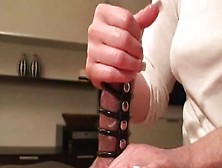 Leather Handjob. Mp4