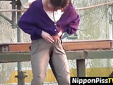 Nipponpisstv. Com - Asian [Censored] Filmed Pissing Herself In Public Openly