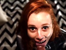 Redhead Hottie Cosplaying With Immense Dick,  Creampie Her