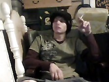 Me smoking a cigarette
