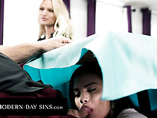 Busty Wife Rachael Cavalli Gets Doggystyle Bang From Husband After His Mistress Violet Starr Blowjob