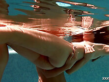 Olla And Stefanie Sexy Nude Girls In The Pool
