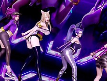 [MMD] Stellar - Marionette Kpop Striptease Dance Ahri Akali Kaisa Evelynn Seraphine KDA Popstar