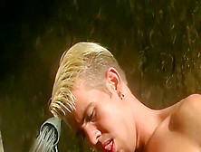 Bare American Blonde Jocks Hot Shower Drill Sequence