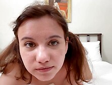 Pigtailed Teen Girl Shows Off Her Oral Skills And Beyond