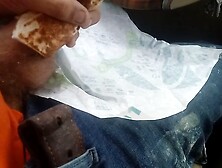 Fucking Taco Bell Burrito In Parking Lot Cum