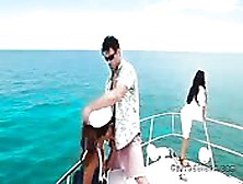 Ebony Captain Banging On A Boat